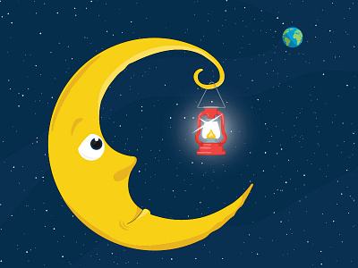 Light The Universe astronomy cartoon earth lantern moon planet space travel universe