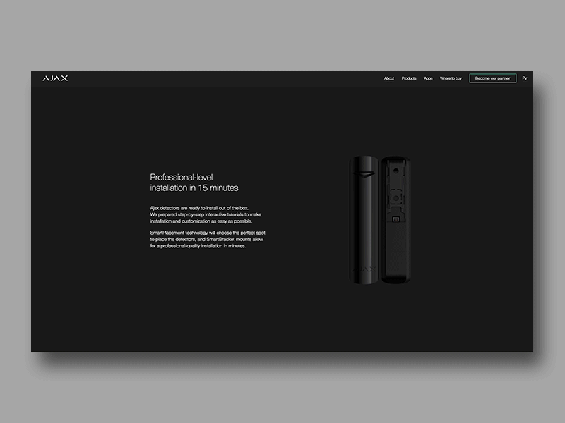 Ajax Systems hardware product design smart home ux