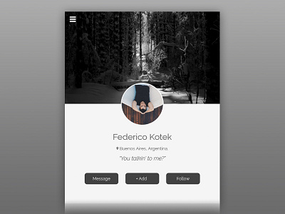 User Profile - #dailyui #006 6 app clean design mobile profile ui user