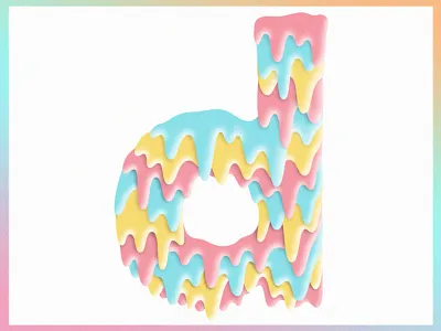 Benno's Alphabet: d alphabet bubblegum d illustration lettering pastel