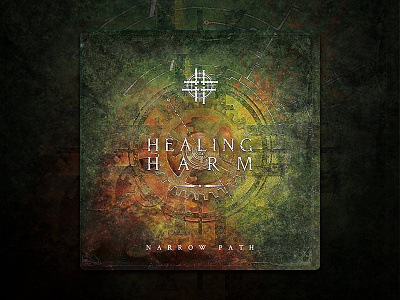 Healing Harm - Narrow Path album artwork cd cover design green grunge metal music