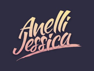 New identity logo 80s gradient lettering logo