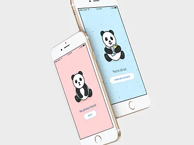 Empty and error screen app empty error icon illustration iphone message onboarding panda photo rent ui