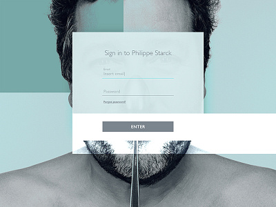 My first design for #dailyui #001 001 dailyui interaction login philippestarck ui ux