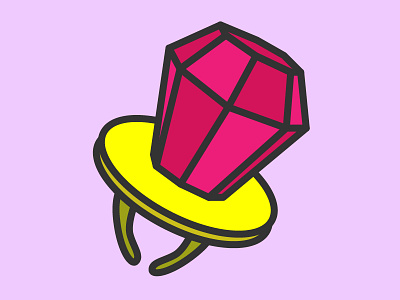 Ring Pop challenge flavor illustration pop ring strawberry vector