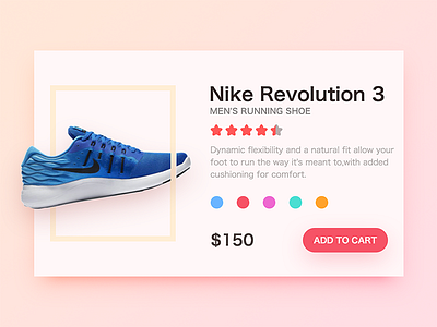 Daily UI# 05，Shopping nike pc shoes shopping ui web