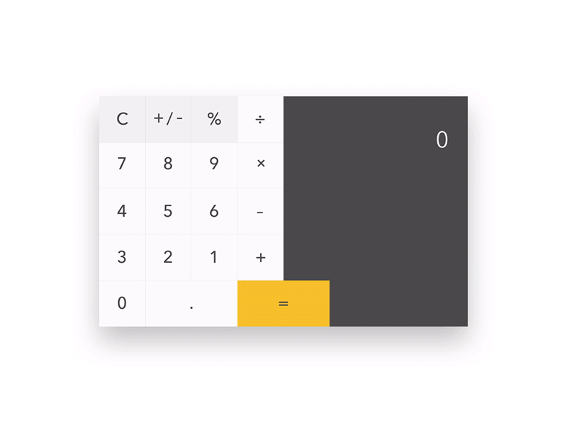 DailyUI, 004 - Calculator 004 animation calculator dailyui gif principle prototyping ui