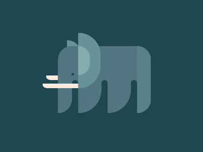 Geometric Elephant animal elephant geometric icon illustration