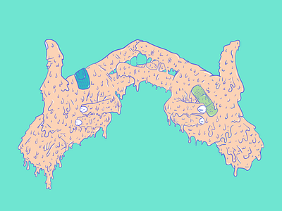 Melting Hands gang sign gangster illustration melting petter torgersen myhr