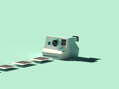 Vintage Polaroid camera 3d camera icon illustration polaroid render vintage