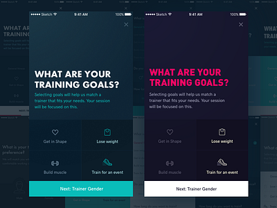 Training Goals dark fitness gym ios sport trainer
