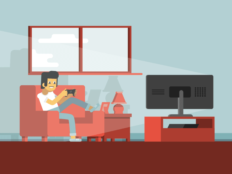 The Two Types of Gaming couch games gaming sofa television tv