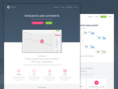 WIP - Cyclr Marketing Website cloud apps website wip