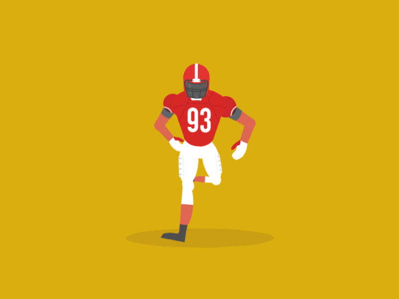 Run Run after effects american footbal animation character flat football motion graphics nfl run sport super bowl vector