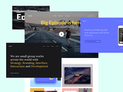 Big Episode Template designer header personal portfolio showreel video web