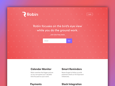 Beta Site app branding landing page marketing purple red saas ui