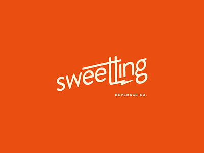 Sweet Ting beverage branding identity logo sweet tea type