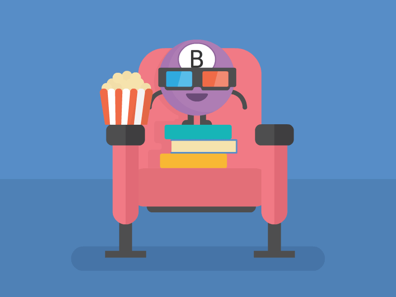 Mr.Q Goes To The Cinema 2d animation design flat design illustration new site vector