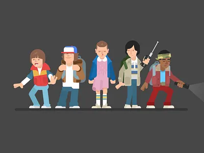 Stranger Things character design dustin eleven illustration mike stranger things will