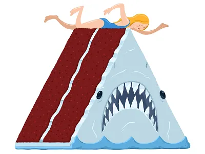 Red Velvet cake red velvet shark swim