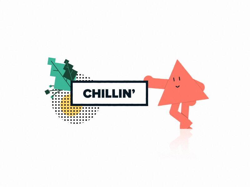 Just Chilling after effects animation character rubberhose title