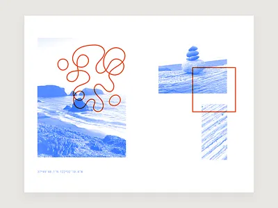 Walk Spread 02 illustration layout nature pattern photo riso spread texture