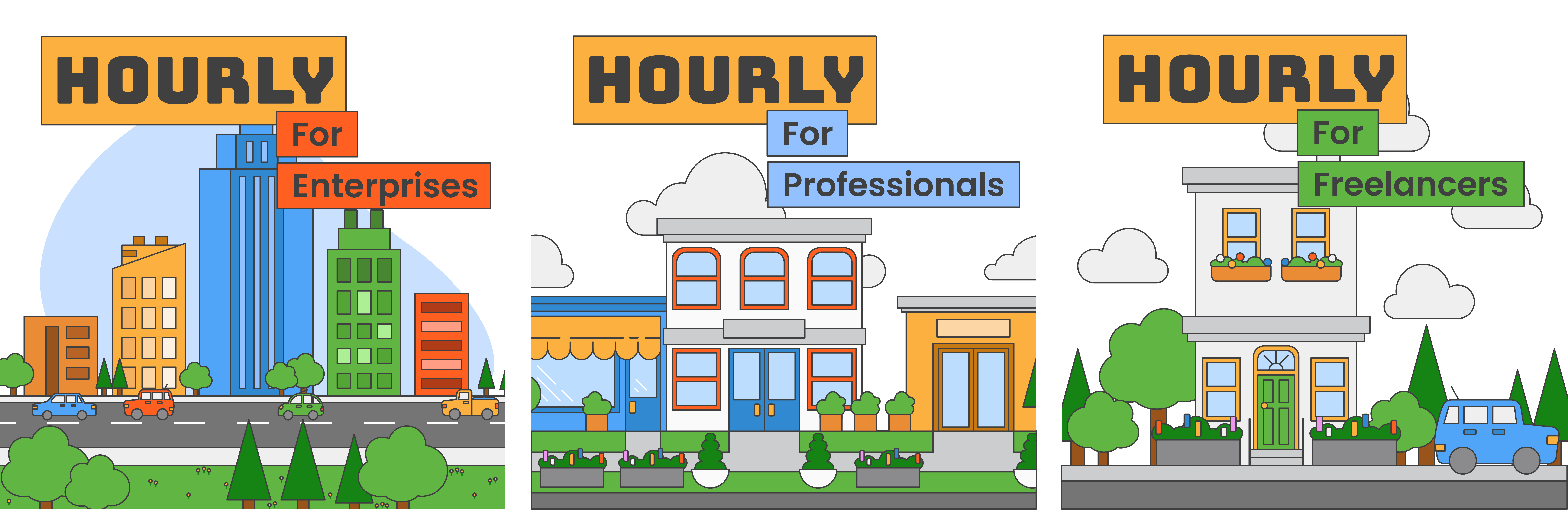 Hourly Subscription Tier Ilustrations adobe adobe illustrator design graphic design illustration vector