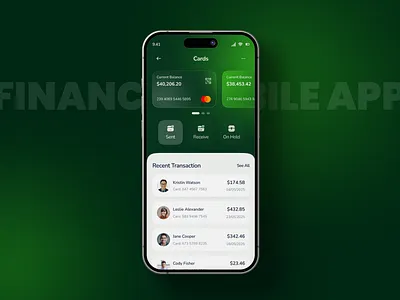 Finance Mobile App UI/UX app app design banking app dark theme ebanking exchange app expenses management finance finance app fintech ios app mobile bank money management money transfer online banking payment send money transactions