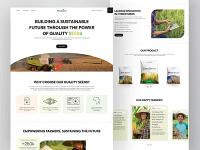 Prime Seeds - Agriculture Web Animation agriculture agriculture landing page animation card clean ecommerce design footer homepage icon logo marketplace minimalist motion motion graphics saas seeds shopify ui design web animation web design