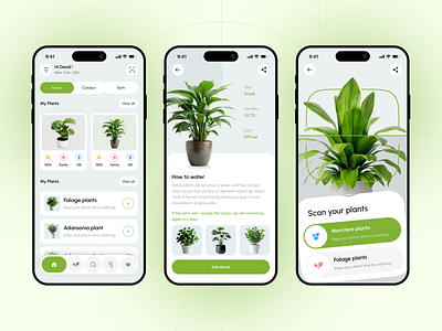 Plant Care mobile app🌿 android applications concept design e commerce eco plant app ecommerce shop app ios app mobile plant ui ux