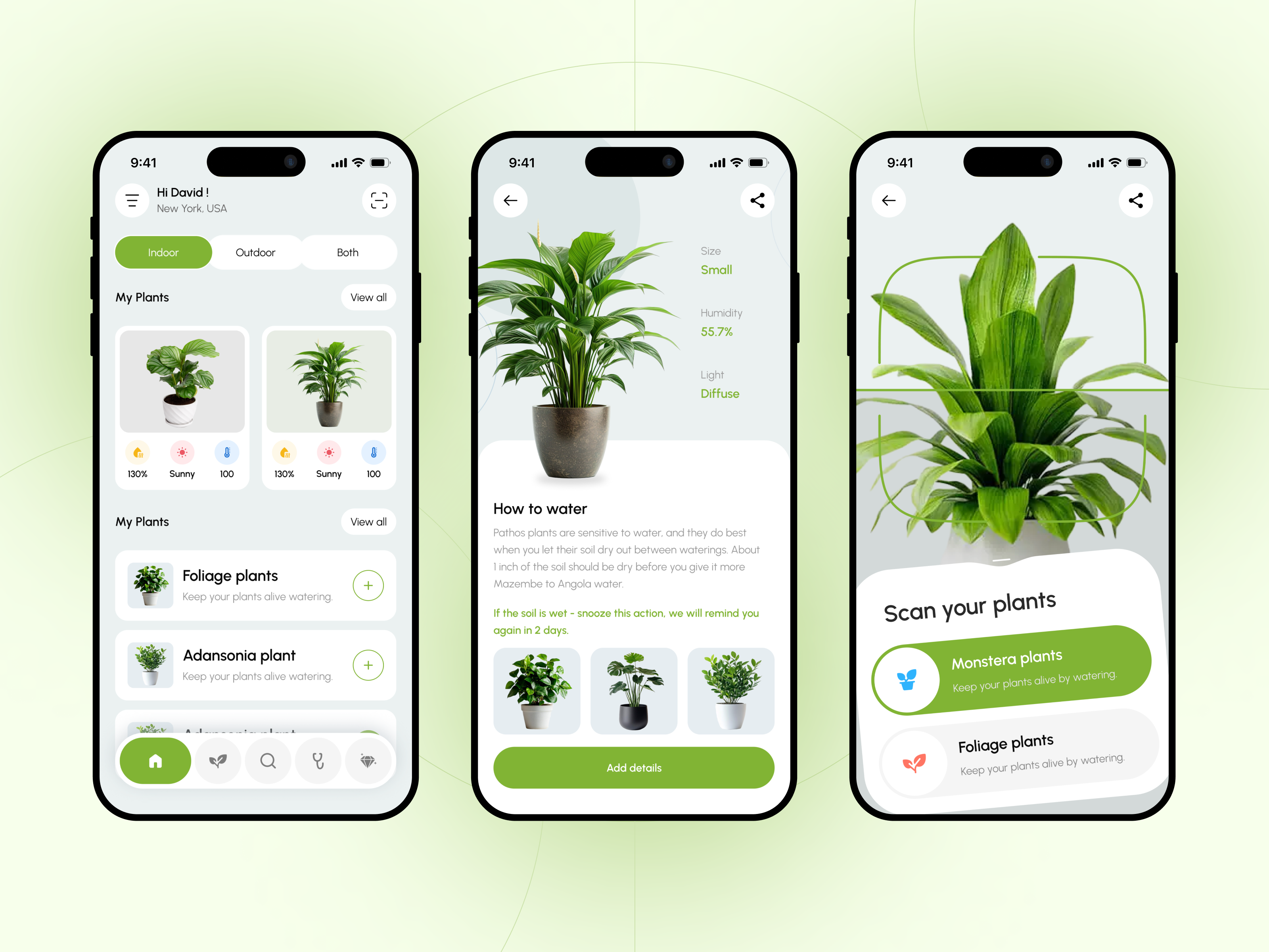 Example of Plant Care Mobile App UI/UX Design