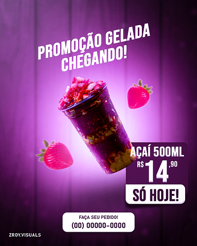 Social Media Post - Açaí Promotion