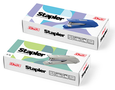 Stapler Box binding branding dux graphic design mockup office accessories office stationary pen box pencil box pin binding school accessories stapeler packaging stapler box stationary packaging