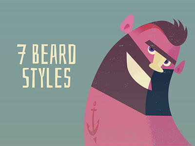 7 beard styles barba beard facial hair guy illustrator men vector