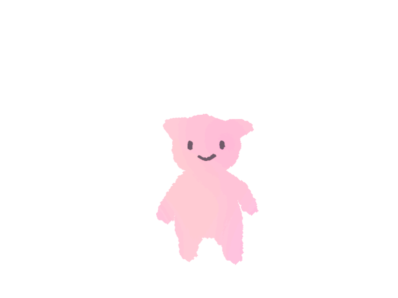 Jump! animal animation cute fun illustration pink rainbow simple youth