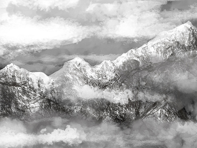 mountains quick brush, digital painting adobe art cintiqcompanion2 digitalpainting drawing mountains photoshop quickbrush tagincev tagincev kl wacom