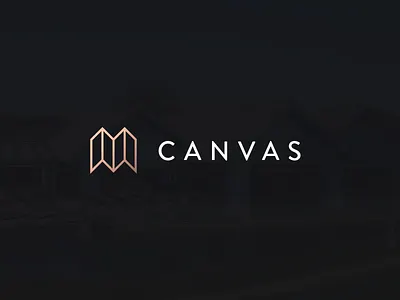 Canvas Logo architecture broker copper house interior design logo map minimal modern nyc real estate startup