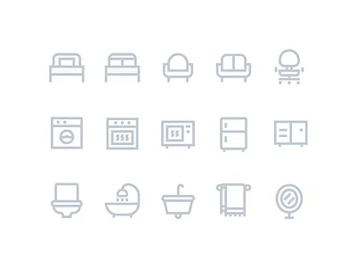 Furniture for Flaticon badroom bed chair free furniture house icon kitchen line pack resource