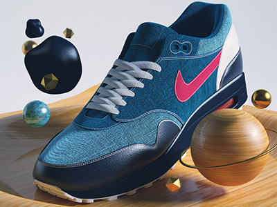 Daily render test , Nike 3d 4d c4d cinema colour design emanuele graphic marani nike render shoes