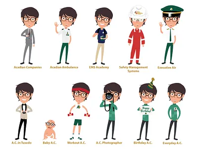 A.C. Variations cartoon corporate fun illustration intranet playful vector