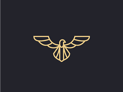 Eagle bird eagle gold minimal outline simple