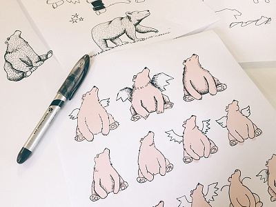 Mascot WIP bear brand icon logo mascot rantmedia sketching