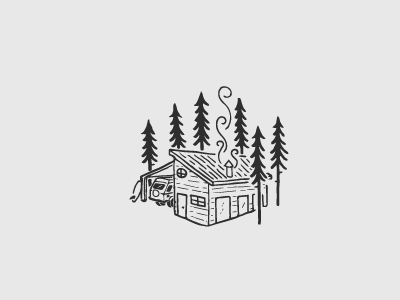 Northern Surf Shack art camping design doodle drawing graphic design illustration illustrator pen simple surfing