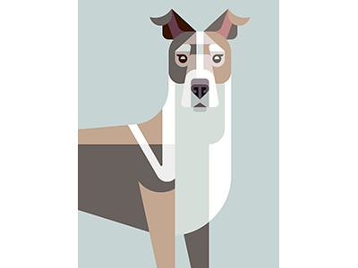 Truffles Portrait art brill design dog illustration josh portrait truffles