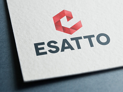 Esatto blue branding logo machine red technical