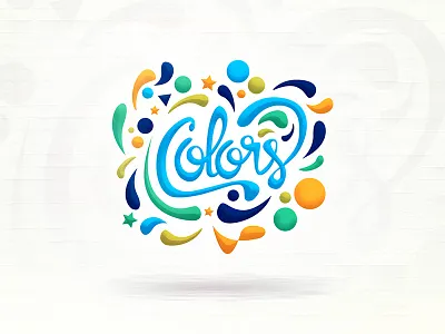 Colors colors handlettering vector