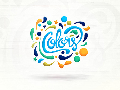 Colors colors handlettering vector