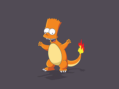 Bartmander bart bootleg bart charmander lisa simpson pikachu pokemon pokemon go simpson simpsons the simpsons