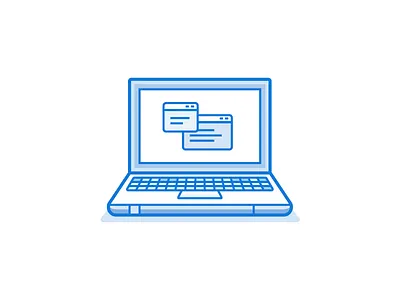 Laptop icon app icon keyboard laptop linear vector