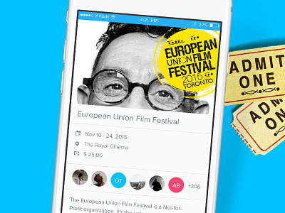 Admit One to Universe design event film ios mobile ui universe